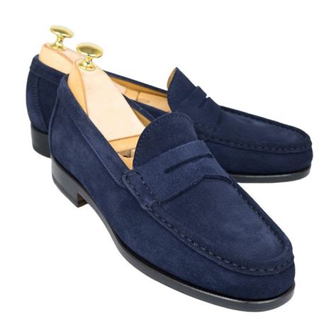 Navy Suede Slip